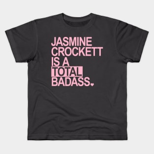 Jasmine Crockett is a total badass - pink box Kids T-Shirt